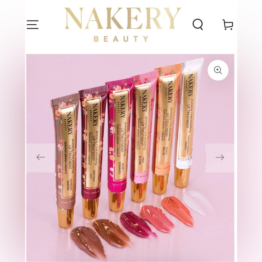 Nakery Beauty Lip Treatment Set of 4 - Plum, Mauve, Peach, Nude - 👄👄👄